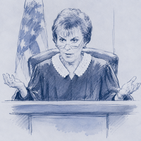 Judge Judy questions the defendant.